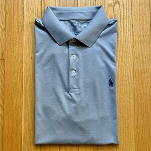 Polo Ralph Lauren Men’s Short Sleeve Performance Polo Shirt XL Gray Solid